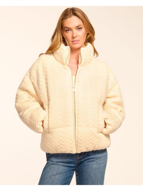 RAMY BROOK Eliana Cable Knit Puffer Coat