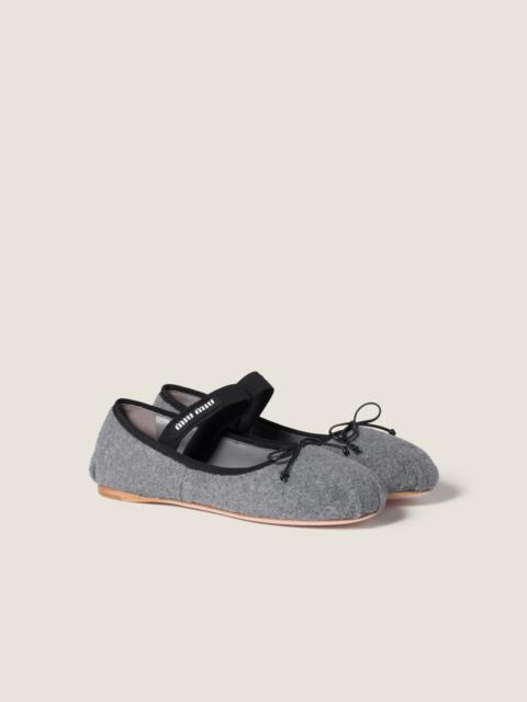 Miu Miu Fleece ballerinas