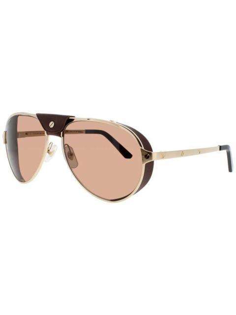 Cartier Cartier Men's Brown Rectangular Sunglasses CT0296S005