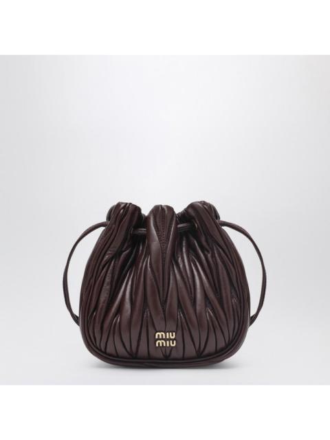 Miu Miu Miu Miu Bordeaux Pouch In Quilted Nappa Women