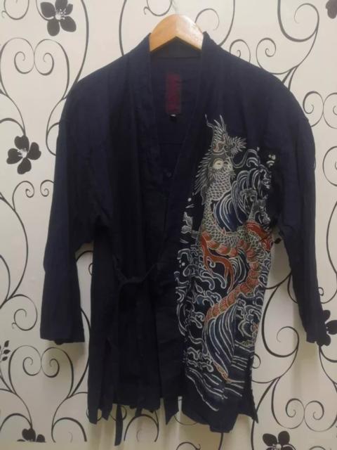 Other Designers Japanese Brand - 🔥RARE🔥Vintage Kimono Hanten Big Dragon Over Print Yakuza