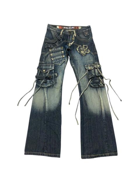 Other Designers Japanese Brand - JEAN DE ART Tactical Denim Cargo Flare Jeans