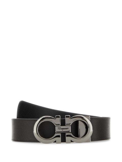 FERRAGAMO Salvatore Ferragamo Men Dark Brown Leather Reversible Belt