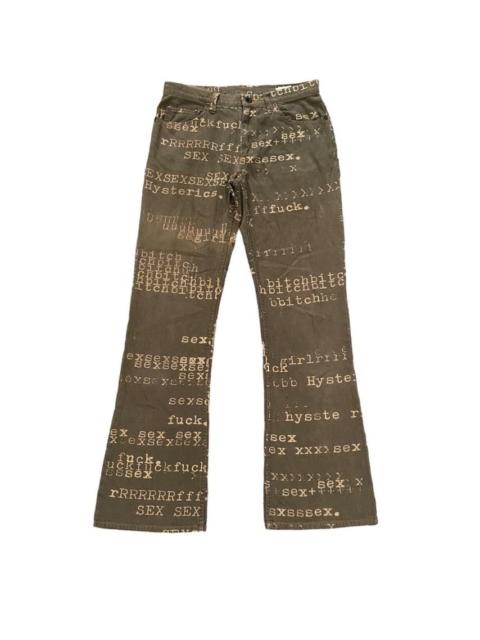 Hysteric Glamour Archive Hysteric Glamour pants sex bitch poem