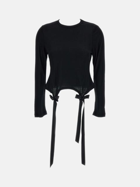 Simone Rocha Simone Rocha Women Bow Tail Easy Long Sleeve T-Shirt