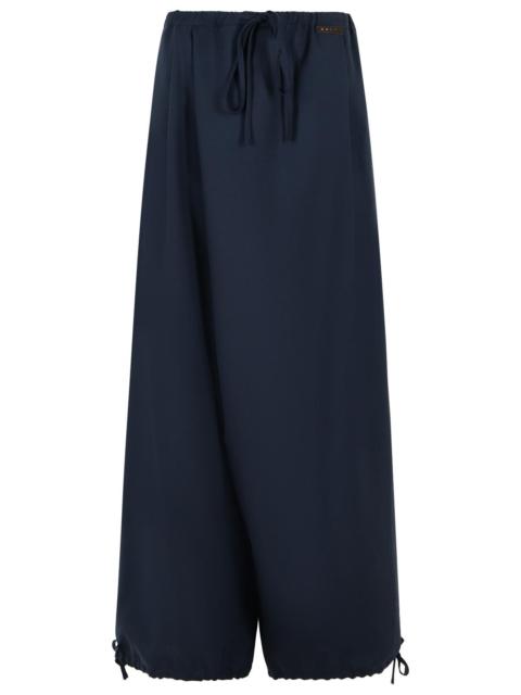 Marni Marni Blue Virgin Wool Trousers Women