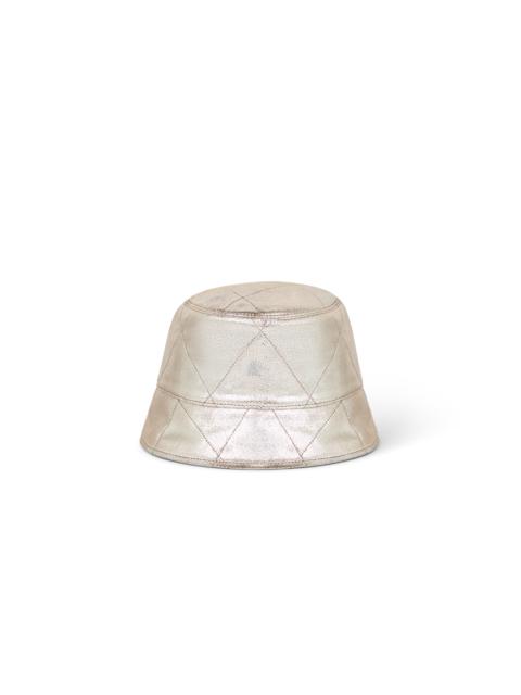 Brunello Cucinelli Brunello Cucinelli Lamé nappa Bucket hat in Silver at Nordstrom