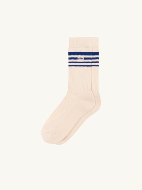 AUTRY JACQUARD STRIPED SOCKS WITH LOGO UNISEX