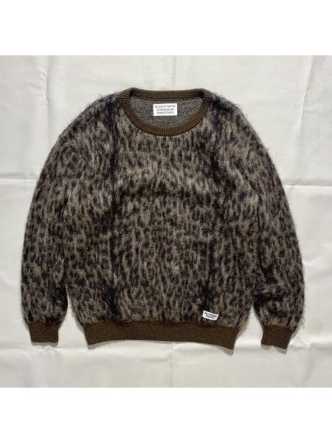 WACKO MARIA WACKO MARIA LEOPARD MOHAIR CREWNECK