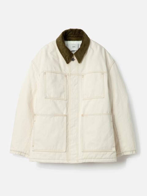 AMI Paris WHITE COTTON PADDED WORKER JACKET