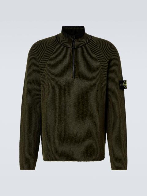 Stone Island Compass wool and cotton-blend sweater