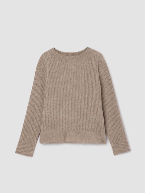 EILEEN FISHER Chenille Blend Crew Neck Top
