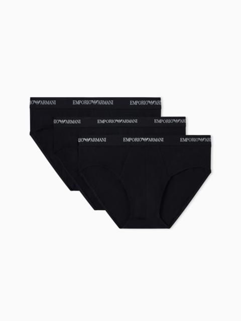 EMPORIO ARMANI THREE-PACK OF STRETCH JERSEY BRIEFS