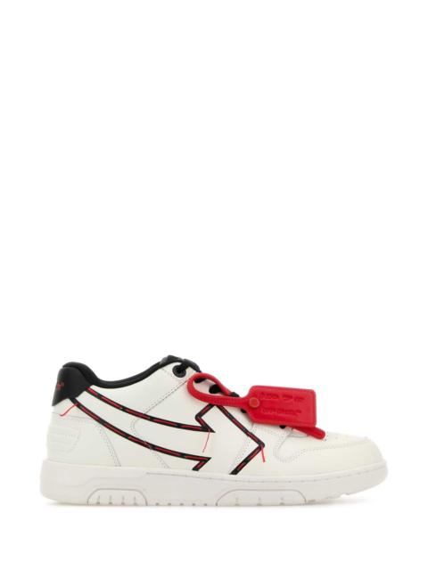 Off-White Off White Men White Leather Out Of Office Sneakers