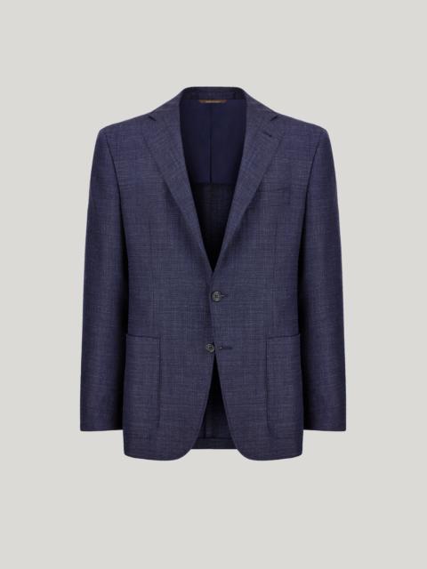 Canali BLUE KEI BLAZER IN WOOL, SILK AND LINEN