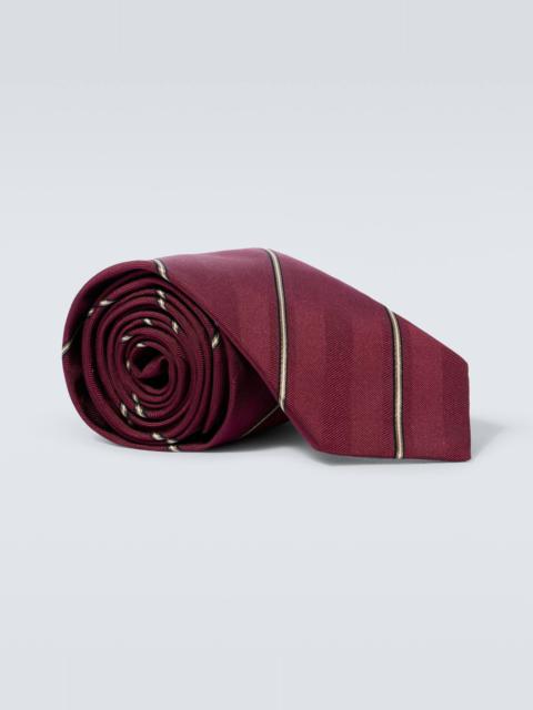 Striped silk tie
