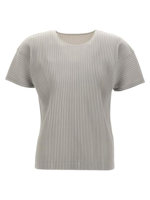 ISSEY MIYAKE Pleated T-Shirt Gray