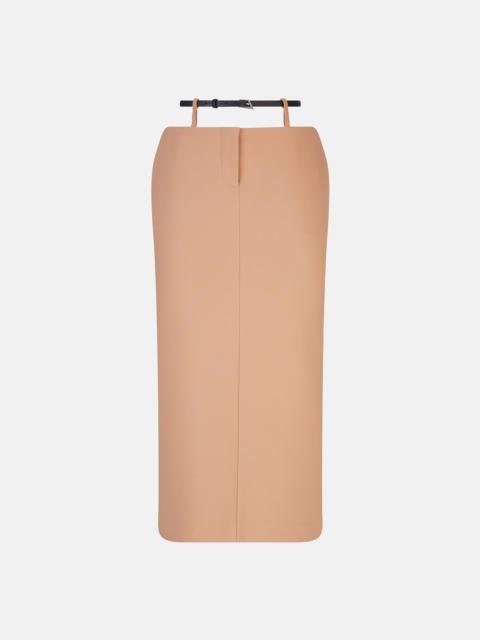 NUDE MIDI SKIRT