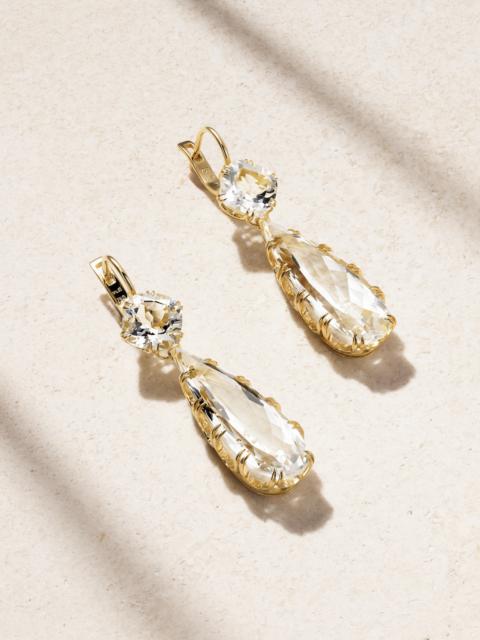 ILEANA MAKRI Crown 18-karat Gold Topaz Earrings