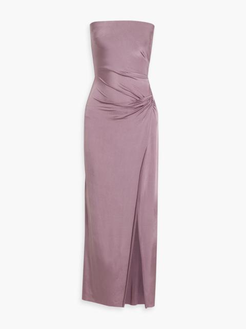 BEC + BRIDGE Petra strapless draped satin-jersey maxi dress