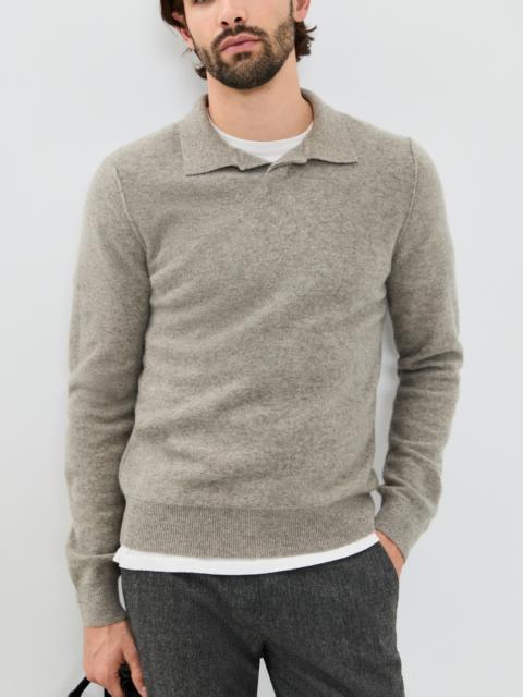 Vince Boiled Cashmere Johnny Collar Sweater