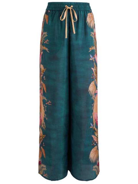 Zimmermann Ascension Relaxed Printed Silk Trousers