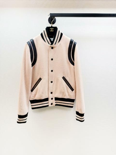 SAINT LAURENT Saint Laurent Light Pink teddy Wool Jacket