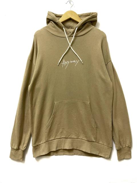Other Designers Takeo Kikuchi - Takeo Kikuchi Anyway Spellout Hoodie Brown Extra Large