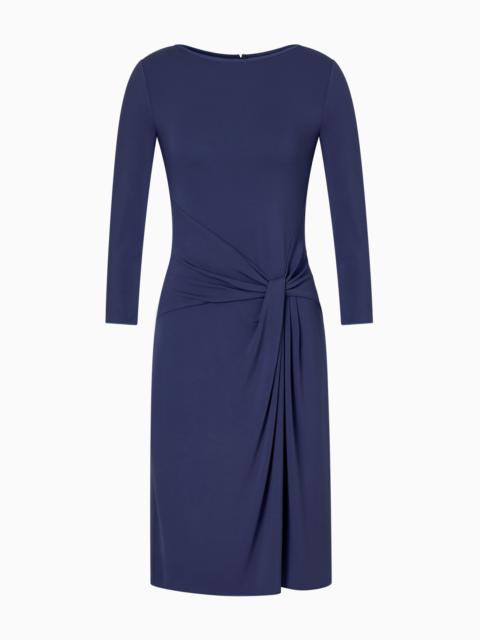 EMPORIO ARMANI INTERLOCK JERSEY TORCHON DRESS