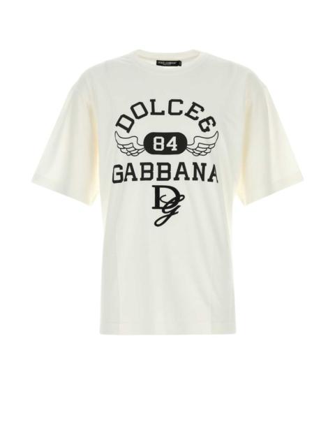Dolce & Gabbana Dolce & Gabbana Men White Cotton T-Shirt
