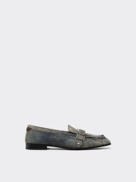 Ferrari Acid-washed denim loafer