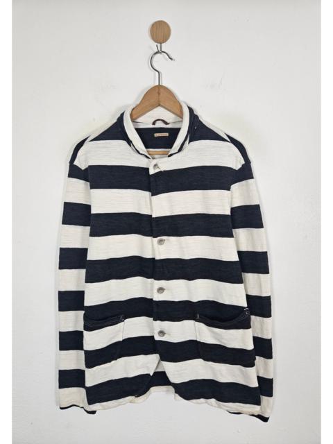 Kapital Kapital Cowichan Prisoner Jail Striped Knitted Cardigan