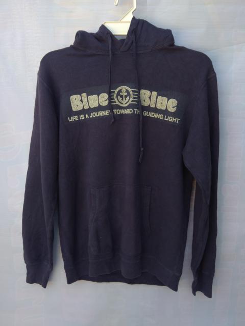 Other Designers Japanese Brand - blue blue hoodie with big logo's on chest