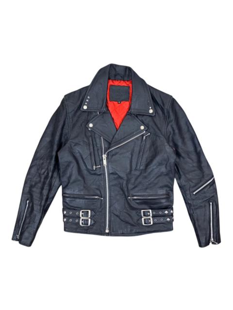 VINTAGE BLACK LEATHER BIKERS JACKET