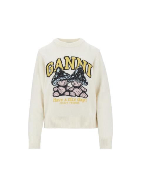 GANNI Ganni Women 'Mushroom Teddy' Wool-Blend Sweater