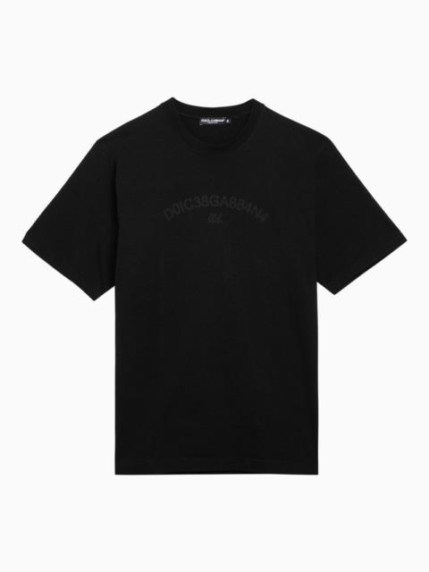 Dolce&Gabbana Black Cotton T-Shirt With Logo Men