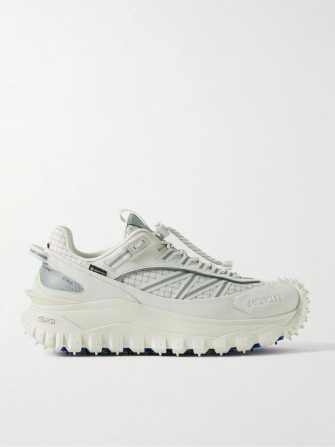 Moncler Trailgrip GTX Leather-Trimmed Ripstop and Canvas Sneakers Off-white