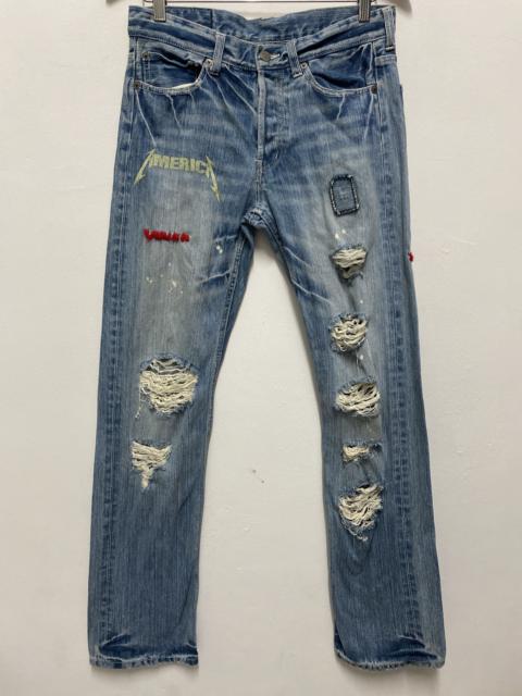 Custom Distressed Jeans - Everyday Wear “America” Patchwork Edition