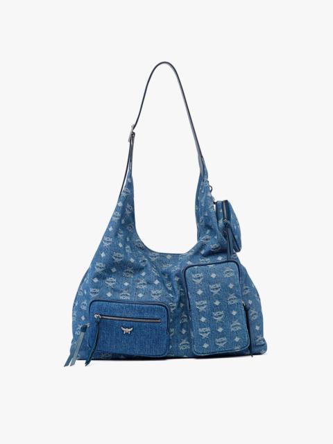 MCM Aren Multi-Shopper in Monogram Denim Jacquard