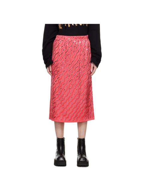 Marni Pink Sequin Midi Skirt