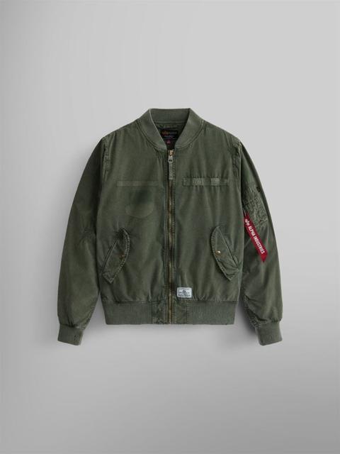 ALPHA INDUSTRIES L-2B RIP AND REPAIR BOMBER JACKET