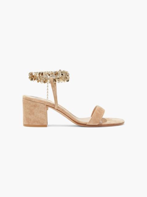Gianvito Rossi Tebe 60 chain-trimmed suede sandals