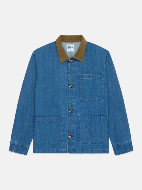 J. PRESS DENIM CHORE COAT - TRIM FIT