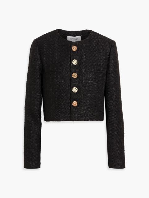 DEREK LAM 10 CROSBY Juliette cropped metallic tweed jacket