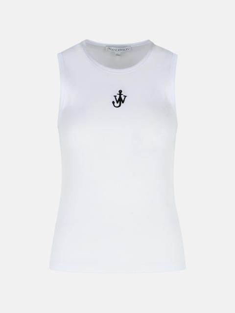 JW Anderson 'ANCHOR' WHITE COTTON TANK TOP