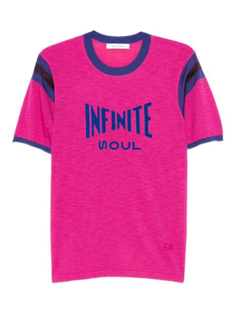 WALES BONNER Infinite Soul-flocked T-shirt