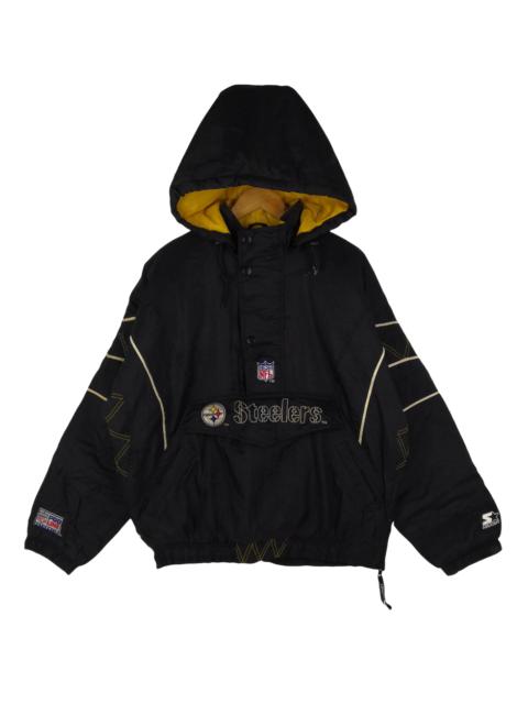 Other Designers Vintage - Vintage 90s NFL Steelers Hoodie Puffer Jacket Starter