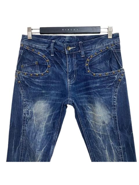 Other Designers semanticdesign - Semantic Design Studded Denim Flare Jeans