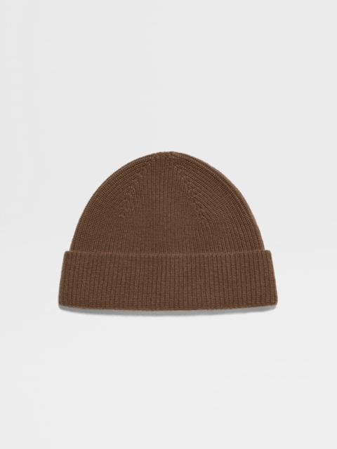 ZEGNA BROWN OASI CASHMERE BEANIE