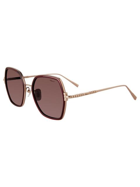 Chopard Chopard Burgundy Butterfly Ladies Sunglasses SCHL02V 08FC 54